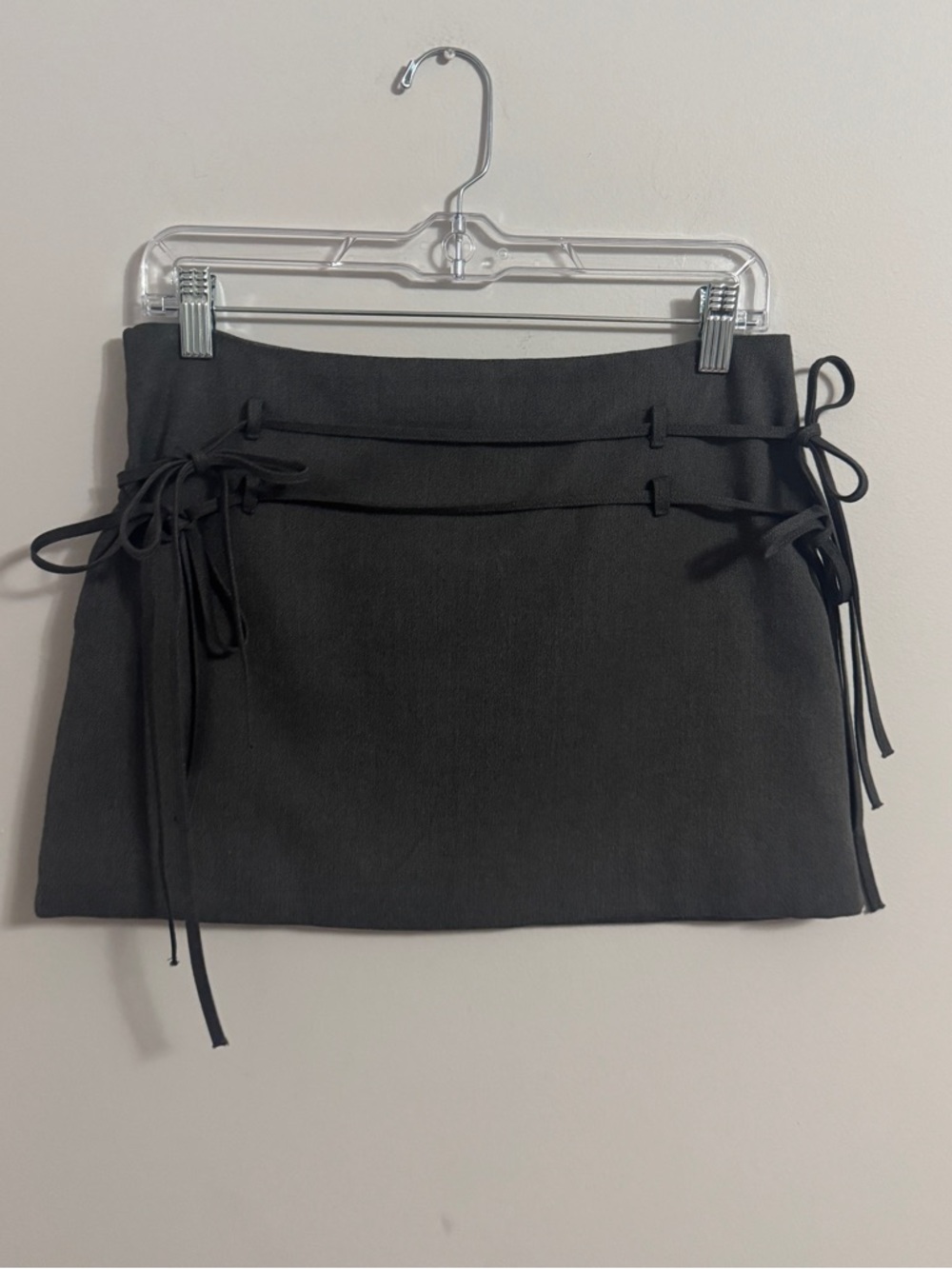 Vietnamese brand- Libre grey mini skirt with bow ties